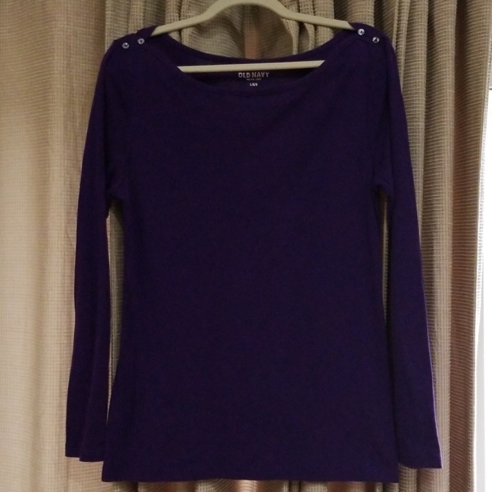 Purple long sleeve Old Navy top, Large